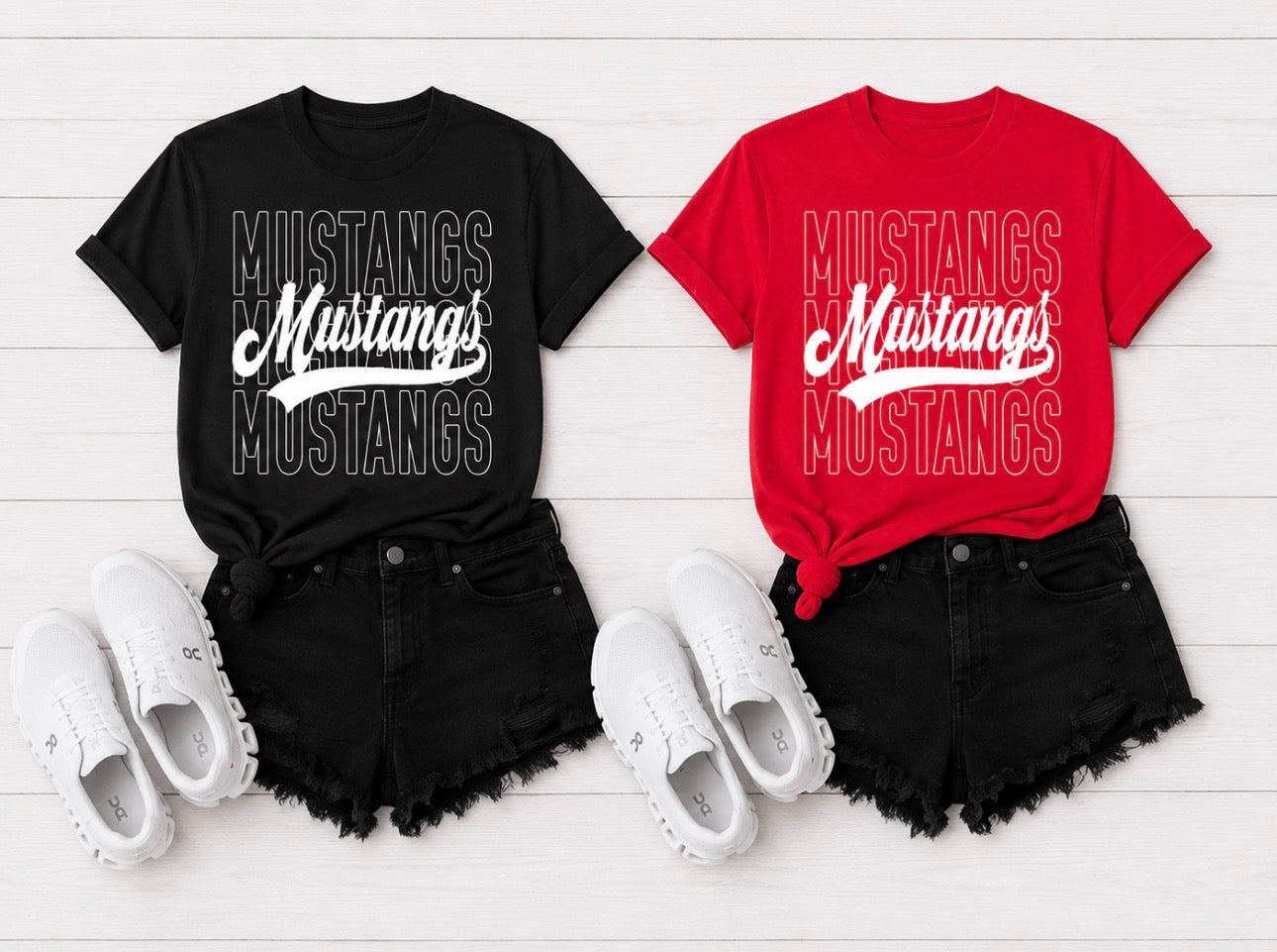 Mustangs Stacked