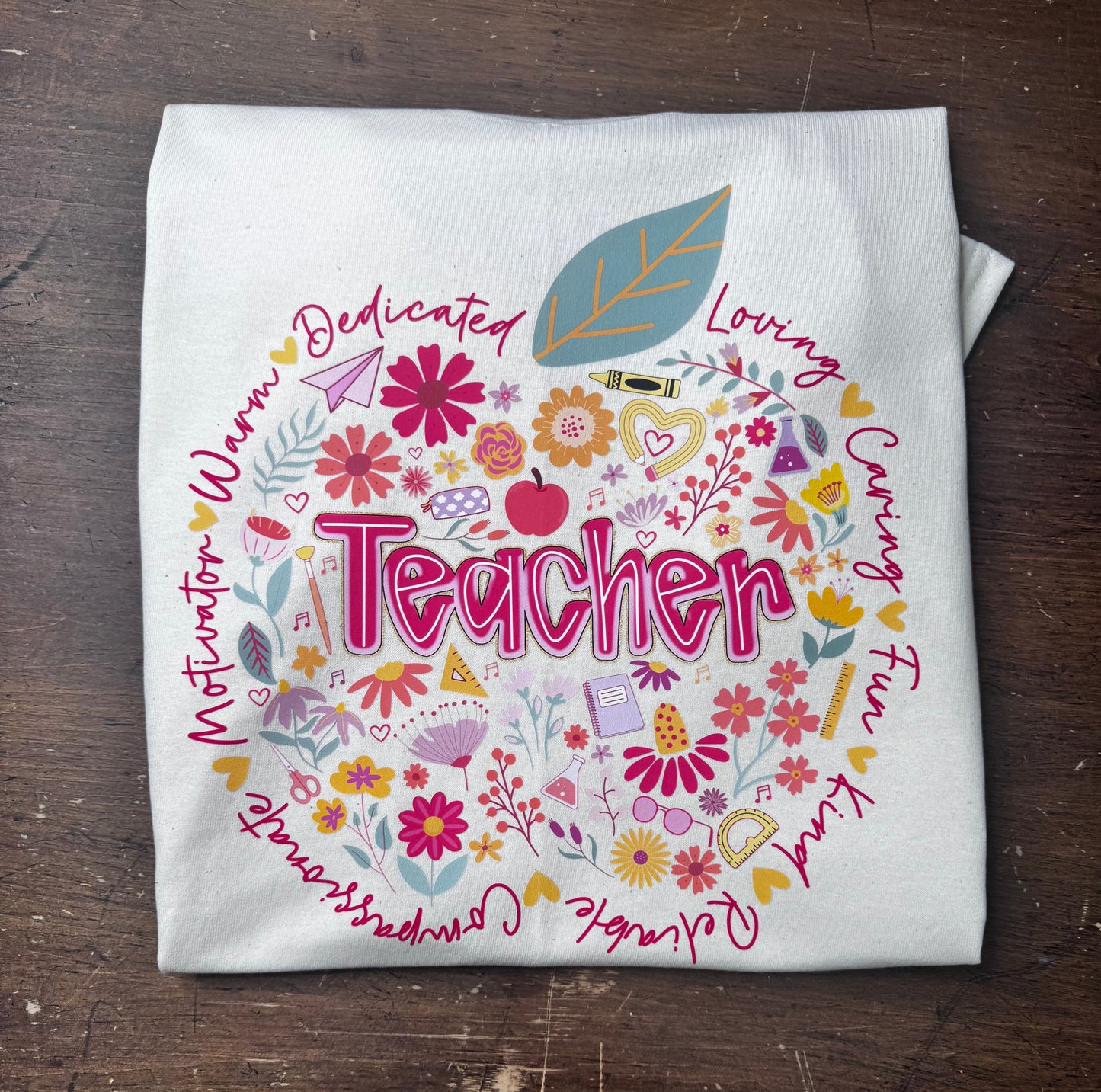 Natural TEACHER Apple- Gildan