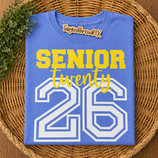 Senior 2026 NL - Personalized - Flo Blue Comfort Colors