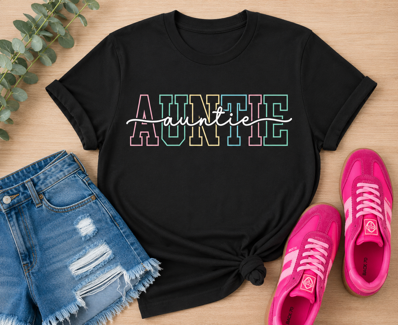 Colorful Auntie - Black