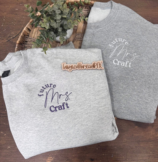 Future MRS. Personalized Embroidered Pocket