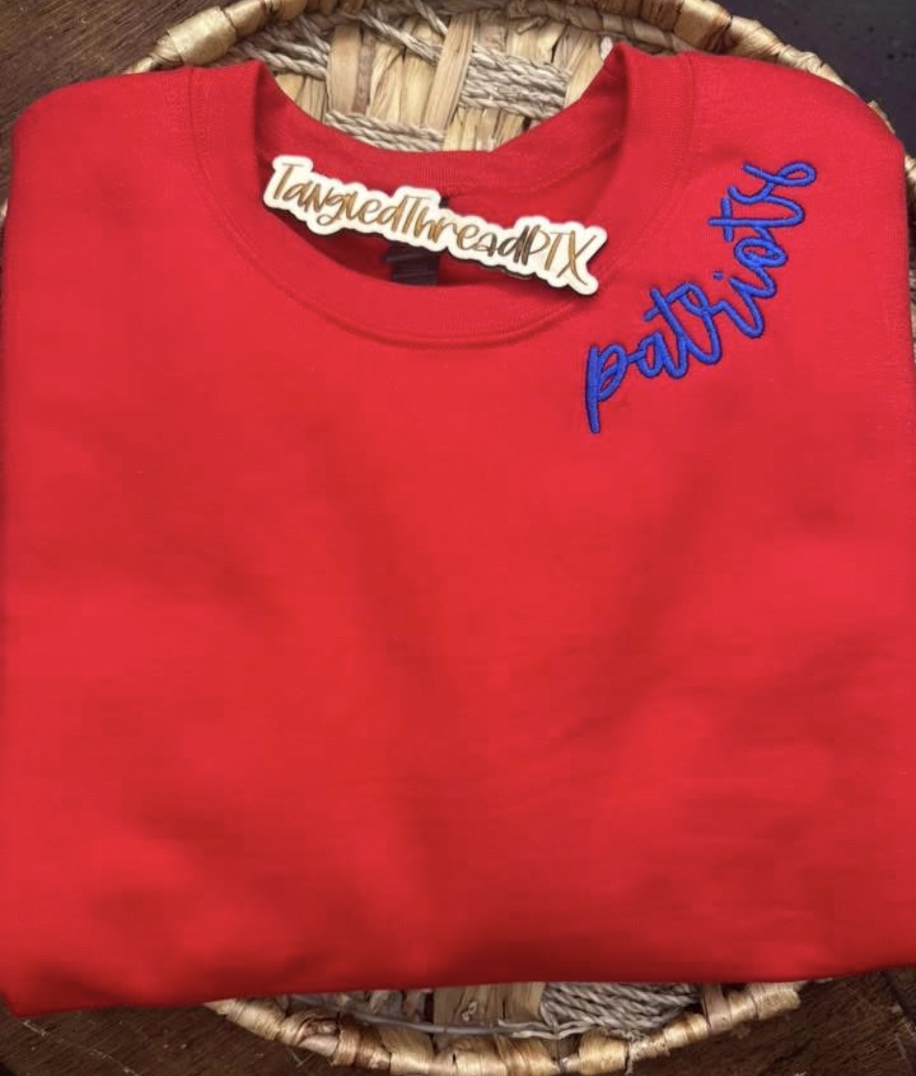 Patriots Red Curved Collar - Embroidered