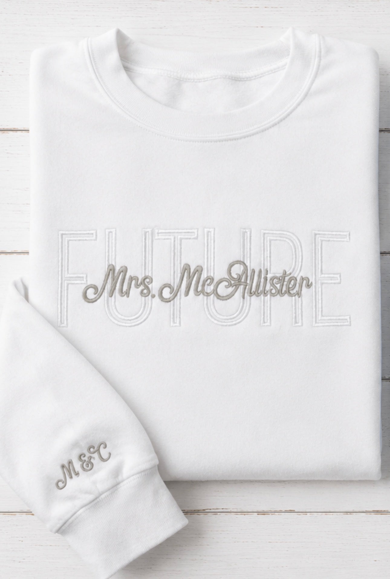 FUTURE Mrs. Wedding / Engagement Sweatshirt - Embroidered