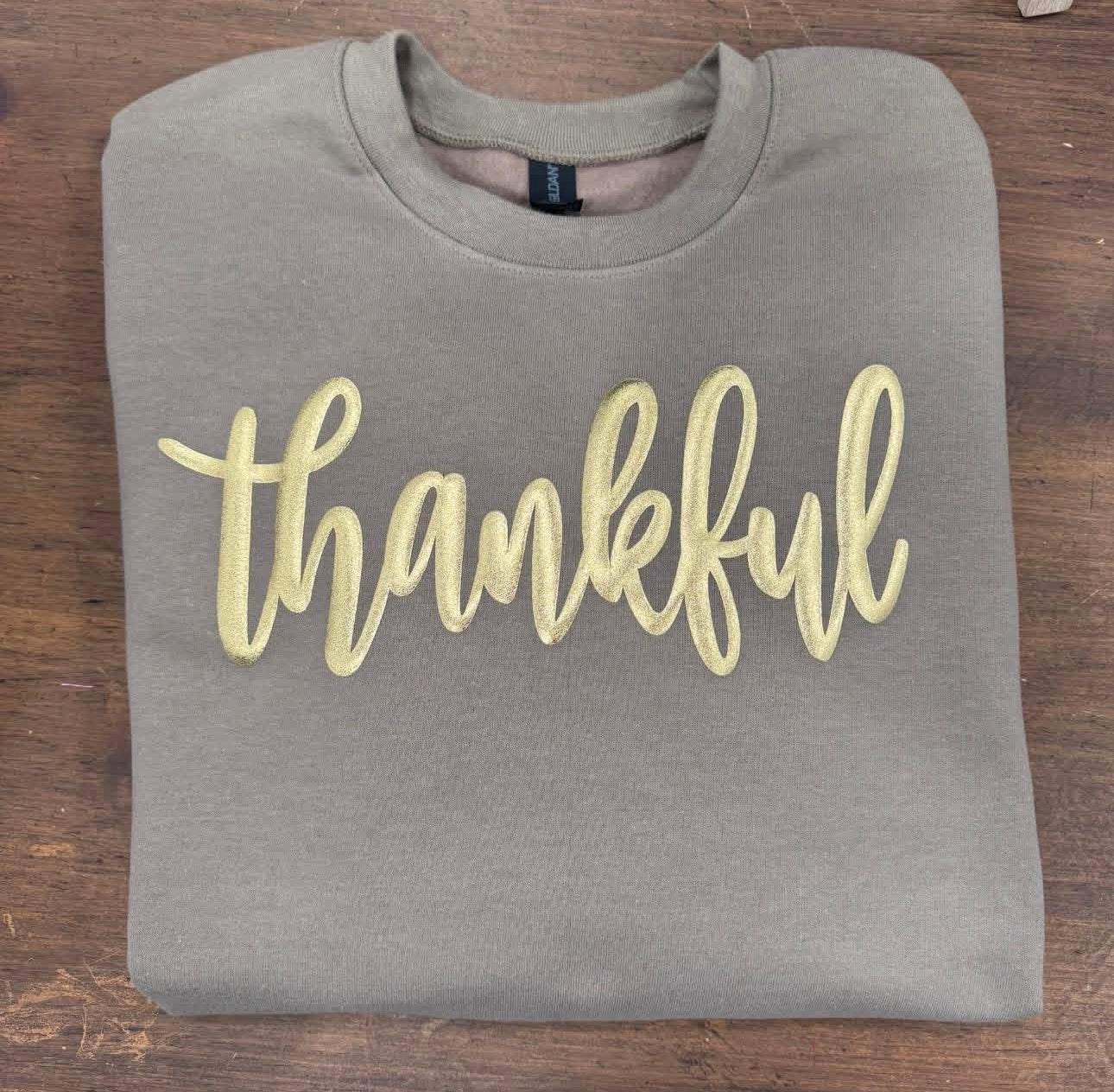 Espresso - Thankful Gold Metallic Puff