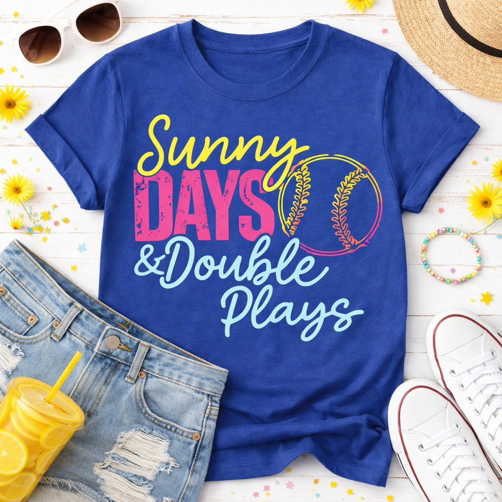 Sunny Days & Double Plays - Gildan Navy