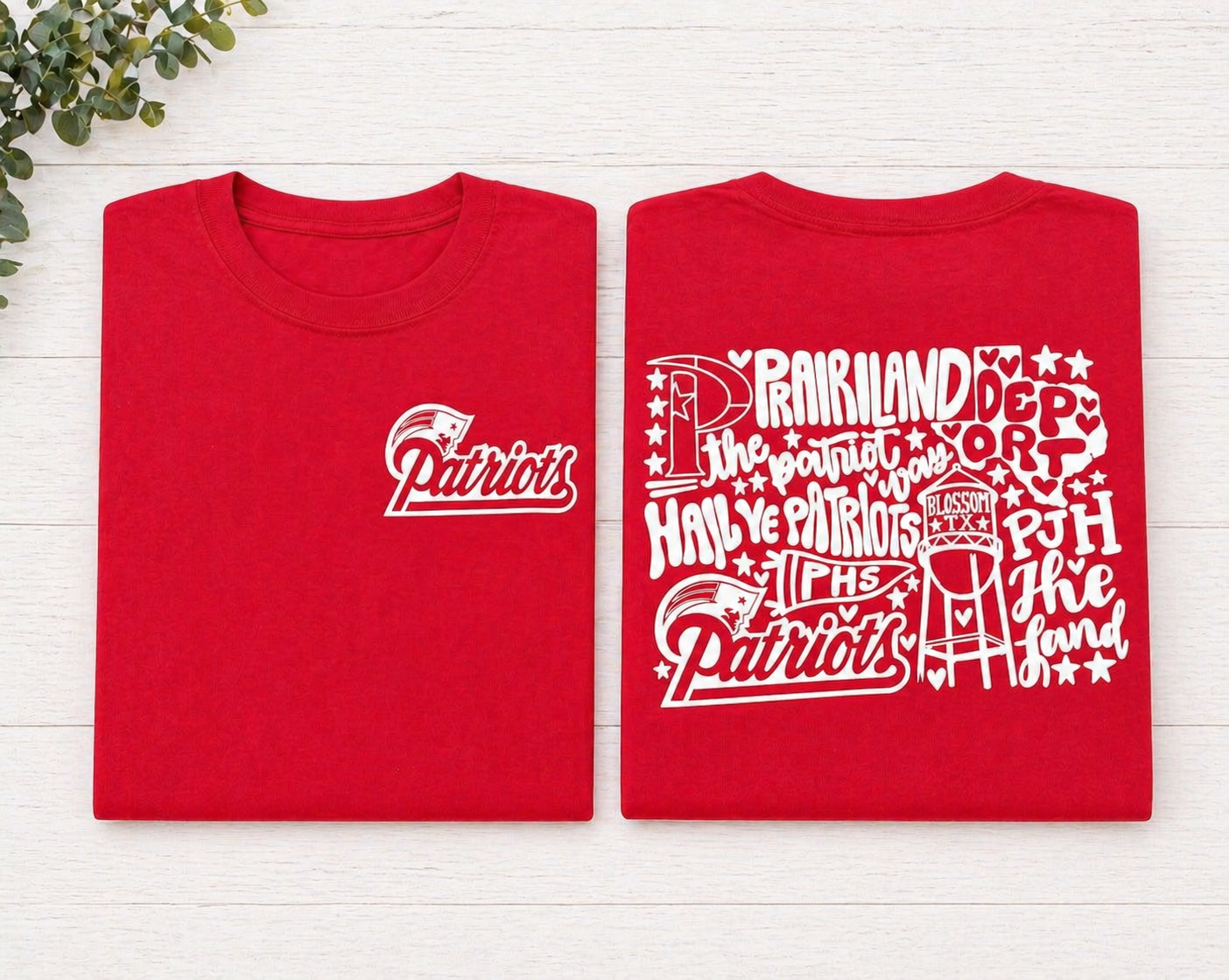 Red Patriots - White Collage Sweatshirt