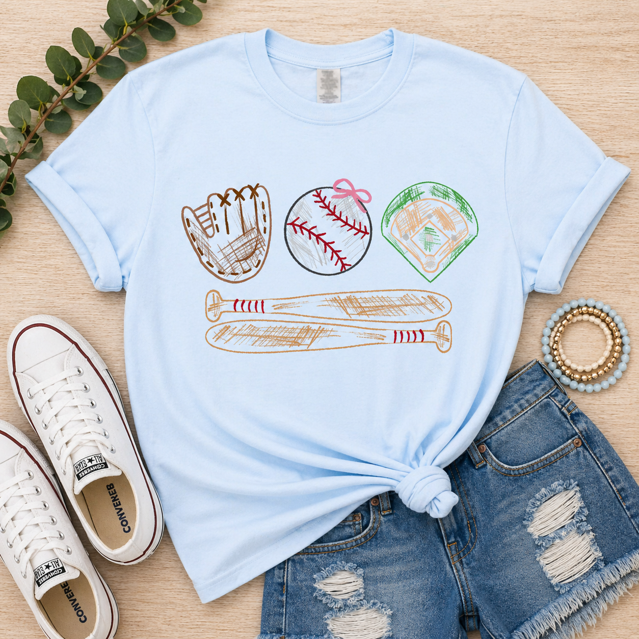 Hydrangea Baseball Sketch