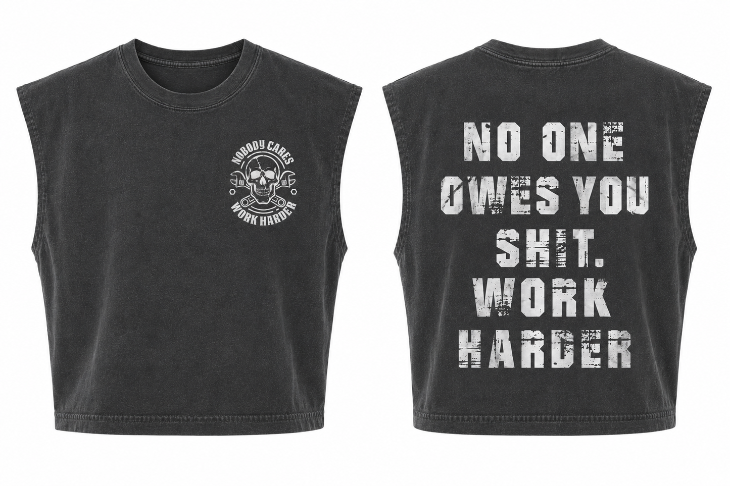 No One Owes You - Faded Black Muscle Tank