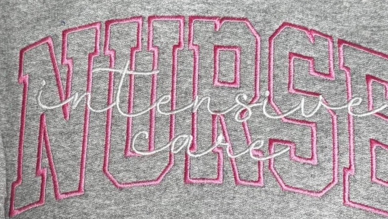 Sport Gray Intensive Care Nurse - Embroidered