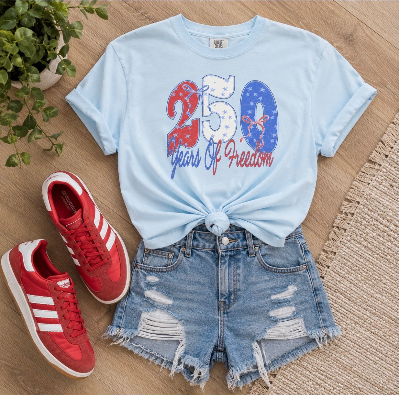 250 Years of Freedom - Hydrangea Blue Comfort Colors