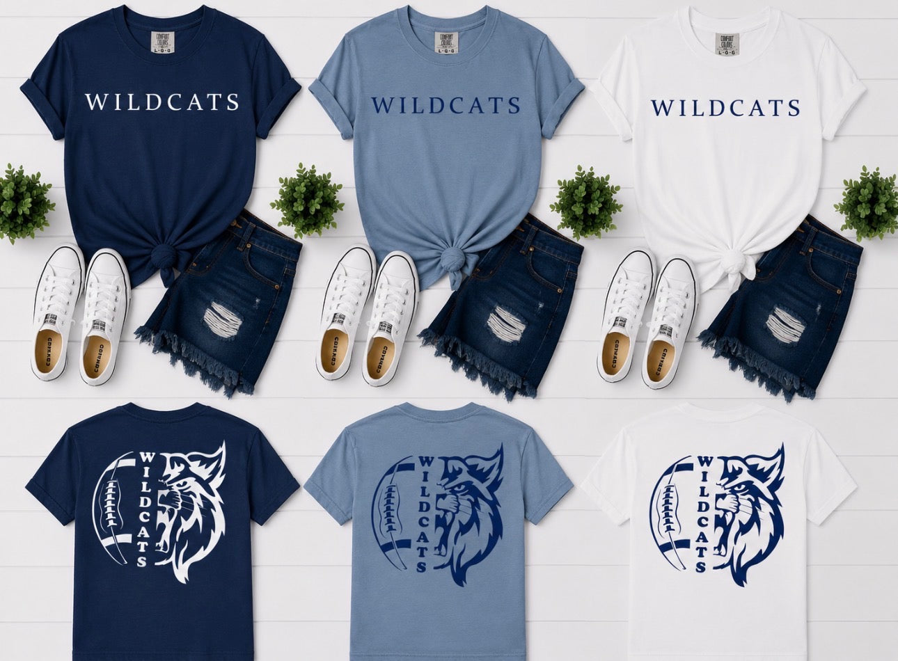 Wildcat Front and Back Football