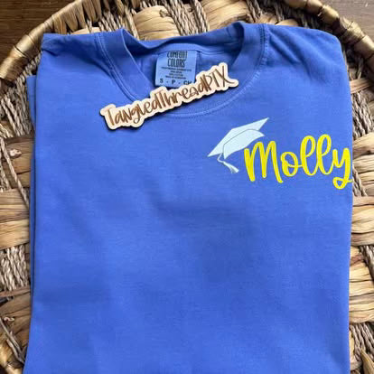 Senior 2026 NL - Personalized - Flo Blue Comfort Colors