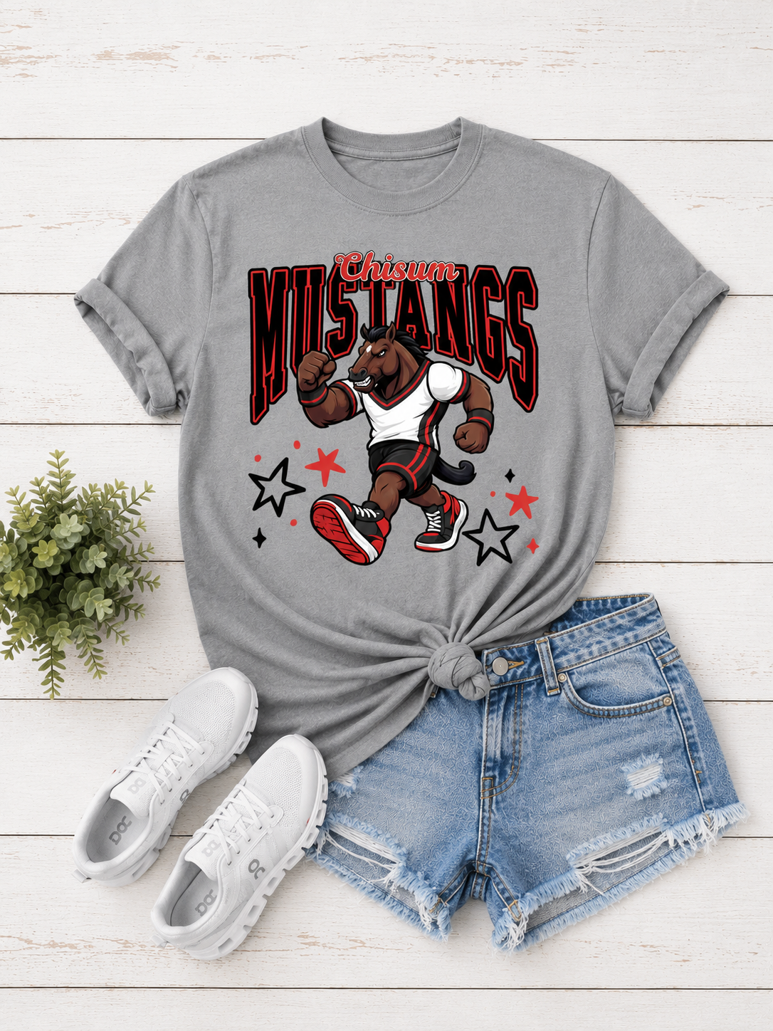 Mustangs Retro Mascot